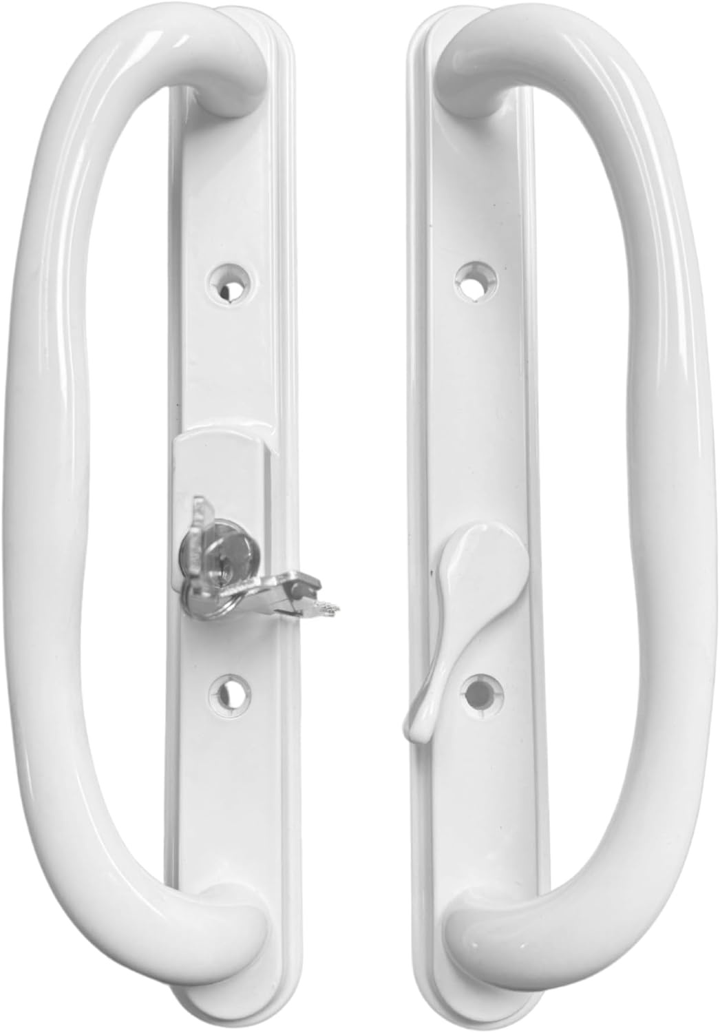 DH-341 Truth Sliding Patio Door Handle Set, 3-15/16" Hole Spacing, Offset Latch w/ Key - Garage and Sliding Door Hardware